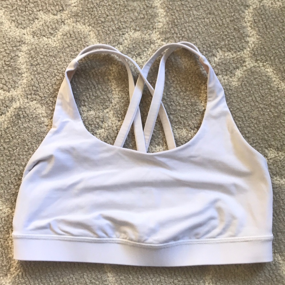 Lululemon white sports bra